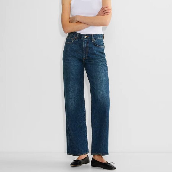 Aritzia Denim - Aritzia Denim Forum Jeans Farrah Hi-Rise 70s Wide Leg Boho Dark Size 30 #114512